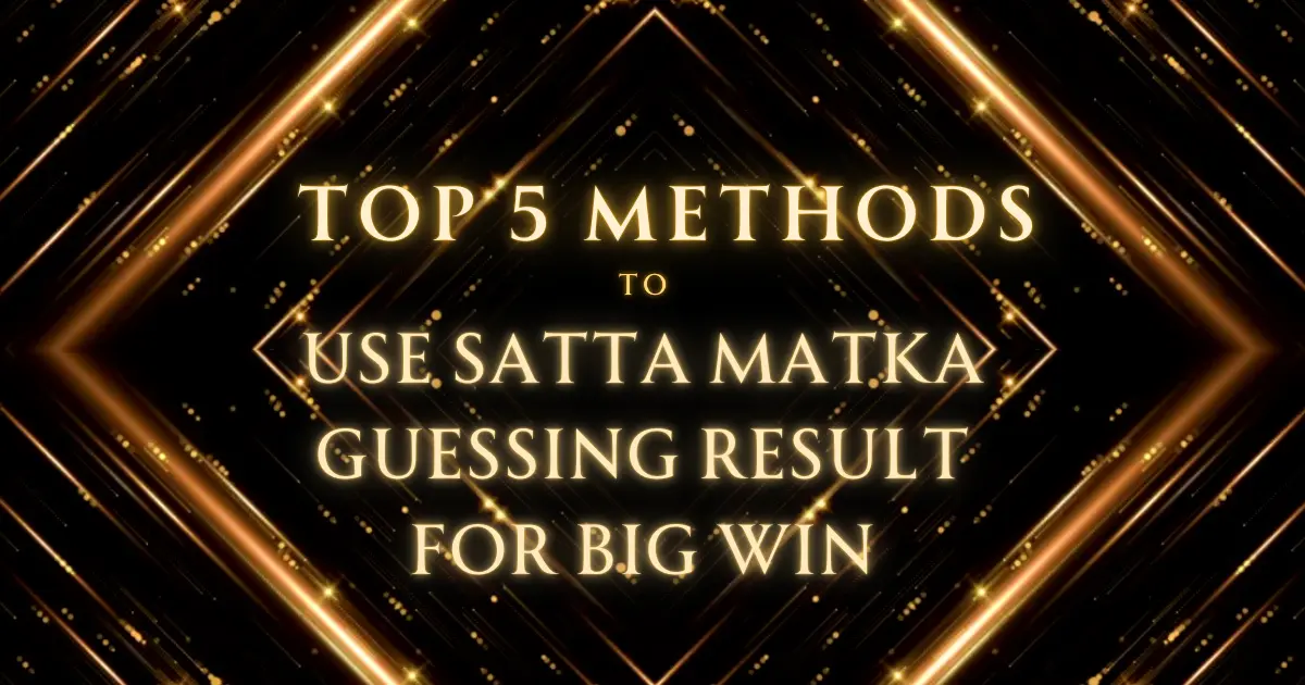 satta matka guessing result​